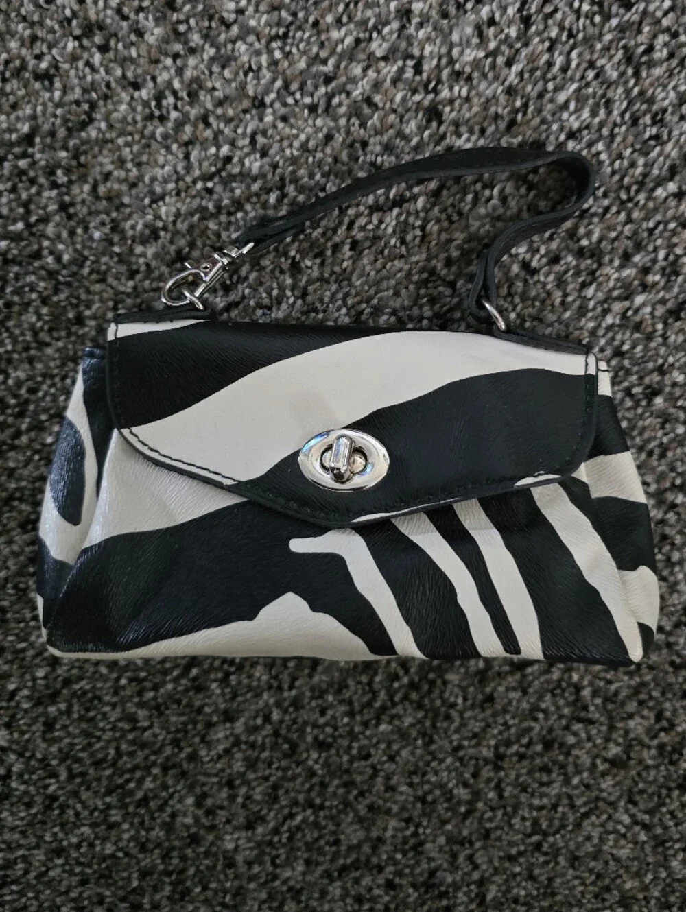 VTG Lori Greiner For Your Ease Only Zebra Print Satchel Mini Purse Y2K #253 NWOT